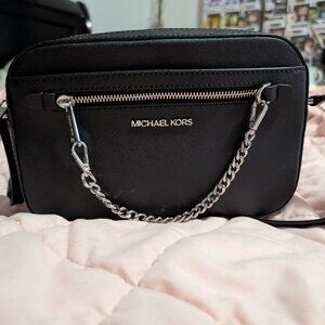 Jet Set Large Saffiano Leather Crossbody Bag